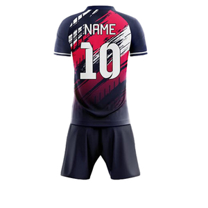 High Quality <b>Mens</b> Soccer Uniform Set Short Anti-UV Quick Dry Breathable Team Sports Kit Automated Cutting OEM Wholesale - Product Image 5