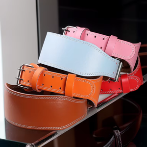 Sportwear New Premium Genuine Cowhide Leather Weightlifting Powerlifting <b>Belt</b> for Strength Training Support for Safety Gym - Product Image 1