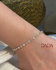 สร้อยข้อมือเทนนิสเพชรสำหรับการเจียระไนแบบประกายเพชรที่กำหนดเองได้เครื่องประดับคุณภาพดีผลิตตามสั่งจากโรงงาน - Product Image 2
