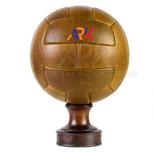 Ballon de football en cuir antique de qualité supérieure, cousu à la main, ballon de football en cuir antique, entraînement sportif classique - Product Image 4
