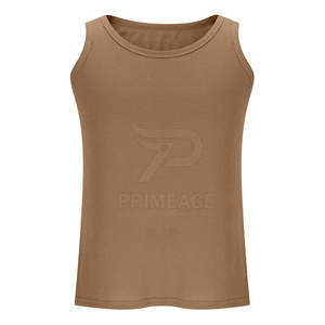 Camiseta sin Mangas de Color Sólido, Cómoda, con Logotipo Personalizado de Alta Calidad, Camiseta sin Mangas Transpirable de Algodón/Poliéster - Product Image 4