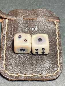 ลูกเต๋าทำมือจากเขากวางธรรมชาติ พร้อมซองหนัง - Product Image 5