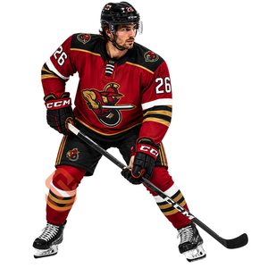 Jersey de Hockey sobre Hielo para Hombre, Personalizado, Sublimado, Rojo, Negro y Dorado, Uniforme de Equipo Warrior, Venta al Por Mayor, Proveedor OEM de Ropa de Hockey Profesional, EE. UU. y Canadá - Product Image 3