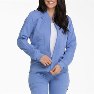 Women's Blue <b>Scrub</b> <b>Set</b> Long Sleeve Cotton Polyester Woven Hospital Uniforms for Medical Use - Product Image 3