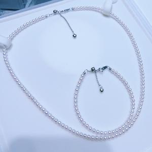 Zhuji Natural 3-4mm Freshwater Akoya Pearl Necklace Ultra Strong Light Baby Chain S925 Silver Buckle <b>Fine</b> <b>Jewelry</b> <b>Set</b> China - Product Image 2