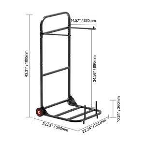 Carrello Pieghevole Porta Sedie in Metallo, Capacità 100 LBS, per Trasporto e Stoccaggio di 10 Sedie, Carrello Multifunzione per Trasloco Sedie - Product Image 5