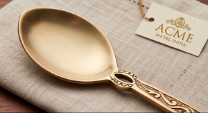Juego de servidores de ensalada con adornos dorados antiguos, de acero inoxidable, resistente al óxido, ideal para la recepción de invitados y ocasiones festivas. - Product Image 2