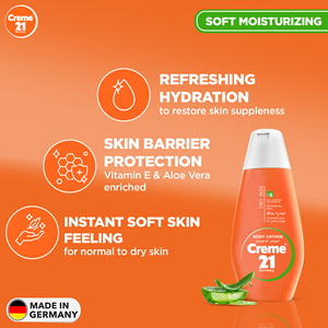 Crème 21 Lotion pour peaux sèches 250ml Lotion nourrissante pour le corps pour une hydratation longue durée - Product Image 3