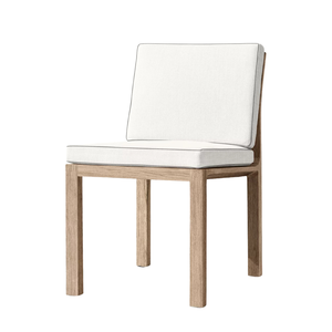 Modern Outdoor Dining <b>Chair</b> Solid <b>Teak</b> Sturdy Seat and Backrest Cushions Comfortable Furniture Patio Garden and Resort - Product Image 2