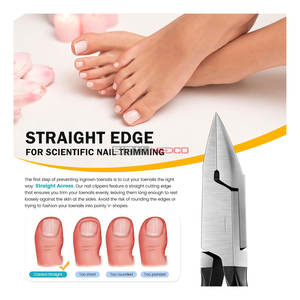 กรรไกรตัดเล็บเท้าใบมีดตรง ปลายแหลมเปิดกว้าง สำหรับผู้สูงอายุ เล็บเท้าหนา ตัดแต่งเล็บขบ สีดำ - Product Image 2