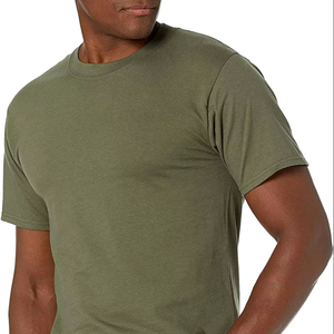 Mens Plain Cotton T Shirt Round Neck Half Sleeve Comfortable Lightweight Casual Wear <b>Top</b> Factory Price Wholesale Bulk Supply - Product Image 1