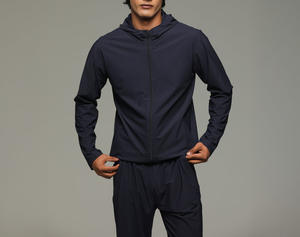 Ensemble de vêtements de sport imprimés sur mesure pour hommes, grande taille, respirant, anti-UV, en nylon, séchage rapide, survêtement de jogging, coupe-vent zippé - Product Image 5