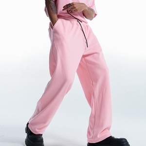Custom 2026 Autumn/Winter Men's 350g Heavyweight Solid Color Long Trousers - Straight Cut, Fleece <b>Lined</b>, Loose men's pantswashed - Product Image 6
