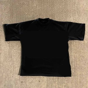 Camiseta Oversize Lisa de Alta Calidad con Diseño de Hombros Caídos, Camiseta Personalizable para Hombre, Estilo Hip Hop, Precio al por Mayor - Product Image 5