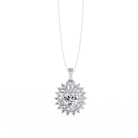 Pendentif en diamant de culture brillant taillé en forme de chaîne, couleur D-E-F, or jaune, rose et blanc massif, luxe, certifié IGI, bijoux fins unisexes
