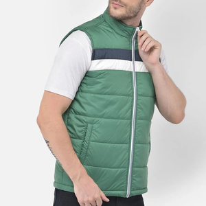 Custom Canvas Puffer Jacket Bubble Coat Thick Down Filled Winter Outerwear Casual <b>Men's</b> Puffer <b>Vest</b> Made In Pakistan - Product Image 6