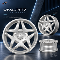 Jantes forgées à cinq branches avec branche en Y, 18-22 pouces, finition argent satiné, 5x112 5x114.3 VIW-207 pour BMW Audi Mercedes-Benz