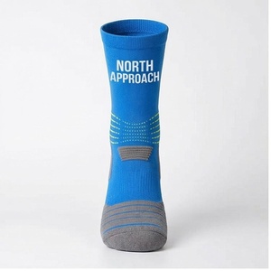 North Approach Crew Athletic <b>Socks</b> Blue Breathable Running <b>Socks</b> for Adults Summer Season - Product Image 1