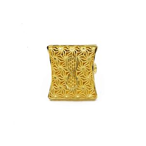 Vente en gros de bagues de fiançailles plaquées or 14K18K24K micron, style Dubaï traditionnel, bagues de mode, Oro Joyeria - Product Image 4