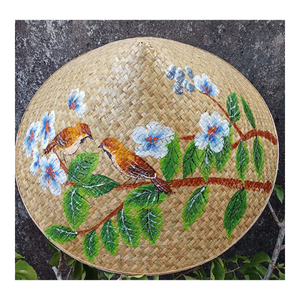 Chapeau Bob Traditionnel Vietnamien en Feuilles de Palmier Non La, Fait Main, Naturel, Unisexe, Toutes Saisons, pour le Tourisme, Souvenir, Vente en Gros Mondiale - Product Image 1