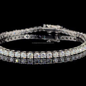 3mm Lab Grown Diamond DEF Tennis Bracelet <strong>VVS</strong> Clarity 925 Starling Silver <strong>Cuff</strong> <strong>Links</strong> or Tie Clips Bridal Wedding Gift for Her