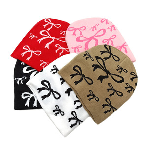 Chapeau en tricot à motif de nœuds jacquard personnalisé, bonnet d'hiver chaud unisexe pour adultes - Product Image 5