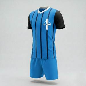 Uniforme de Fútbol Personalizado de Primera Calidad, Transpirable, Cuello en V, 100% Poliéster, Manga Corta, con Logotipo Personalizado para Hombre, por RIVIAN ATLANTIC - Product Image 4
