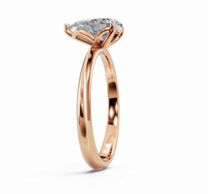 Anillo de Diamantes Reales en Oro de 9kt, 14kt y 18kt, Banda de Oro Amarillo, Rosa y Blanco, Joyería de Diamantes Genuinos, Anillo de Compromiso de Oro Sólido - Product Image 2