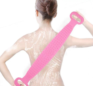 Produits sanitaires écologiques sans BPA, imperméables, brosse de douche exfoliante double face, ceinture de bain en silicone, serviette de bain - Product Image 2