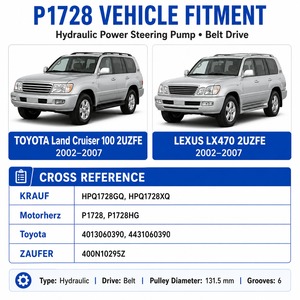 Bomba <span class=keywords><strong>de</strong></span> Dirección Asistida Hidráulica para Toyota Land Cruiser UZJ100 HDJ101 LEXUS LX470 98-07 44310-60390 - Product Image 6