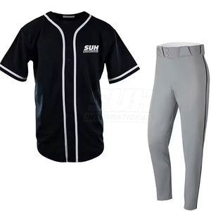 Uniformes de baseball unisexes de haute qualité fabriqués en usine, design unique, respirants, 100% polyester, logo personnalisé imprimé, service OEM - Product Image 1