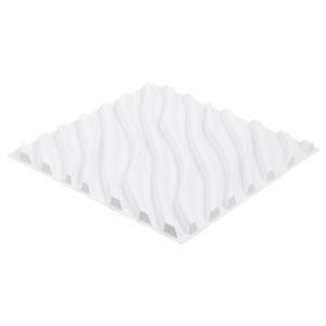 Set da 12 Piastrelle 3D in PVC a Onde, Stile Minimalista Moderno, 19,7 x 19,7, per Pannelli Decorativi, Copertura 32 Piedi Quadrati, per Intrattenimento e Camera da Letto - Product Image 5