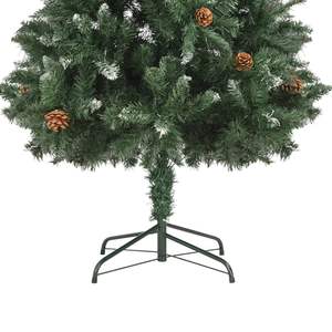 Sapin de Noël en PVC durable de 70,9 pouces, décorations de Noël vertes et blanches - Product Image 6