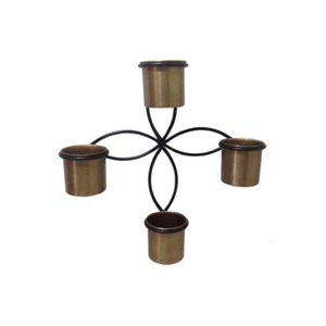 Decorative Gold Plated Flower <b>Pots</b> with Stand for Home Garden Hotel Restaurant Living Room Decoration - Product Image 4