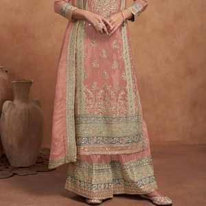 Costumes Shalwar Kameez pour femmes indiennes et pakistanaises de qualité supérieure, ensembles de robes en soie pour femmes, vente en gros - Product Image 6