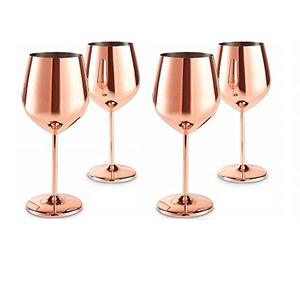 Handmade Pure Copper Long Stem <b>Wine</b> Glass 500ml Vintage Drinking <b>Goblet</b> for Home Bar Dining Wedding Gift - Product Image 1