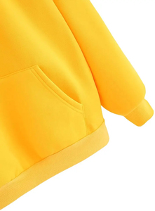 Sweat-shirt à capuche décontracté unisexe en tissu épais brodé sur le devant, couleur unie, qualité supérieure 2026 - Product Image 4