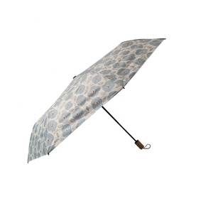 INS 21 Inch Manual Open Compact <b>Umbrella</b> <b>Windproof</b> 3-Folding Japan Style Floral Design UV Printing 8K Ribs Sun Coverage Weddings - Product Image 4