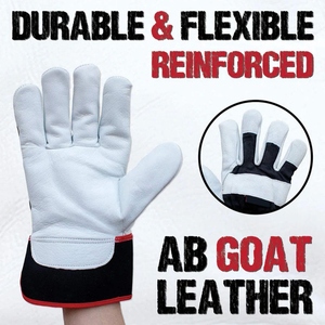 Guantes de Seguridad Industriales de Alta Calidad, Resistentes, de Cuero de Cabra, para Trabajos Domésticos y de Jardinería - Product Image 3