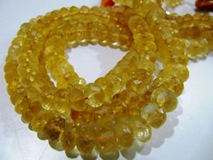 Perles de citrine naturelle facettées rondes de 9 à 10 mm, brin de 8 pouces de long - Product Image 3