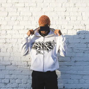 <b>Men's</b> Full Zip Hoodie Sweatshirt Custom Logo Graphic Pullover Casual Streetwear Jacket Cotton Blend <b>Fleece</b> Hooded Sportswear <b>Top</b> - Product Image 3
