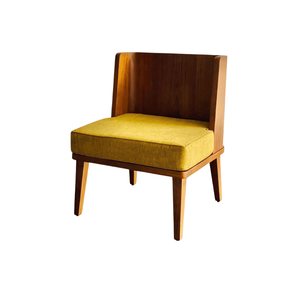 Modern Upholstered Restaurant Dining <b>Chair</b> with Cushioned Seat and <b>Back</b> Teak Wood Frame for Coffee Shop and Commercial Use - Product Image 3