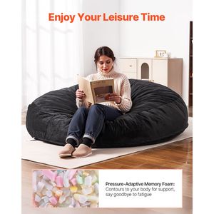 Poltrona Sacco Gigante per Adulti in Velluto Olandese con Imbottitura in Schiuma ad Alta Densità EPS, Monoposto con Rivestimento Rimovibile e Lavabile - Product Image 3