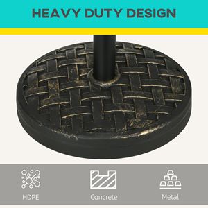 Base per Ombrellone da Giardino in Bronzo Resistente da 40 Libbre con Supporto in Metallo per Prato e Terrazza - Product Image 5