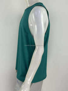 Débardeurs de sport ajustés personnalisés avec logo, sans manches, 100% coton, pour hommes - Product Image 2