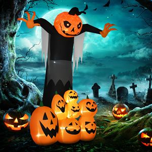 Decorazione Gonfiabile Gigante per Halloween a Forma di Zucca e Fantasma, 2,7 m, per Esterni - Product Image 2
