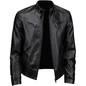 Premium Genuine Cow Leather Jacket <b>Men</b> Motorbike Jacket Custom OEM ODM Black Leather jacket Outerwear <b>Winter</b> <b>Wears</b> - Product Image 1