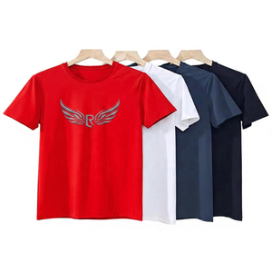 <b>Men's</b> Regular Fit O-Neck Short Sleeve Solid Color Knitted Casual <b>T</b>-<b>Shirt</b> in <b>Blue</b> White <b>Navy</b> Black - Product Image 4