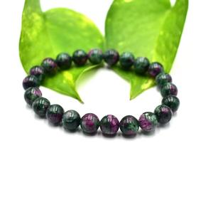 <b>Ruby</b> Zoisite Gemstone <b>Bracelet</b> Healing Crystal <b>Bracelet</b> for Women and Men Round Beaded <b>Bracelets</b> for Men and Women 8mm - Product Image 6