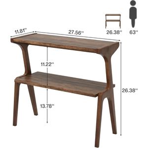 Tavolo Console in Legno Massello Utilizzabile Come Tavolino Laterale - Product Image 5